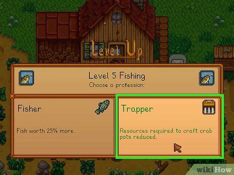 stardew valley fishing profession|stardew valley fisher or trapper.